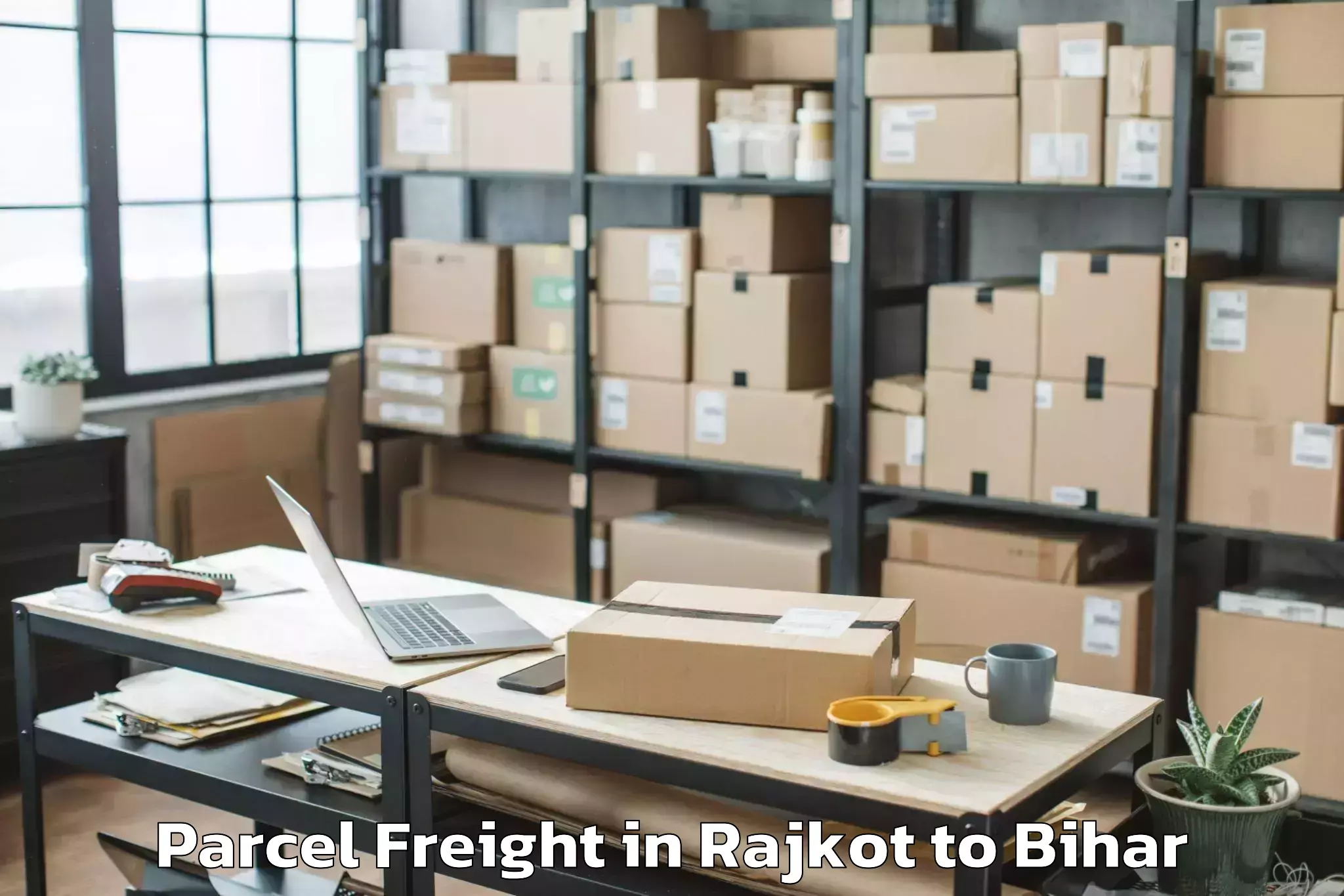 Easy Rajkot to Bathnaha Parcel Freight Booking